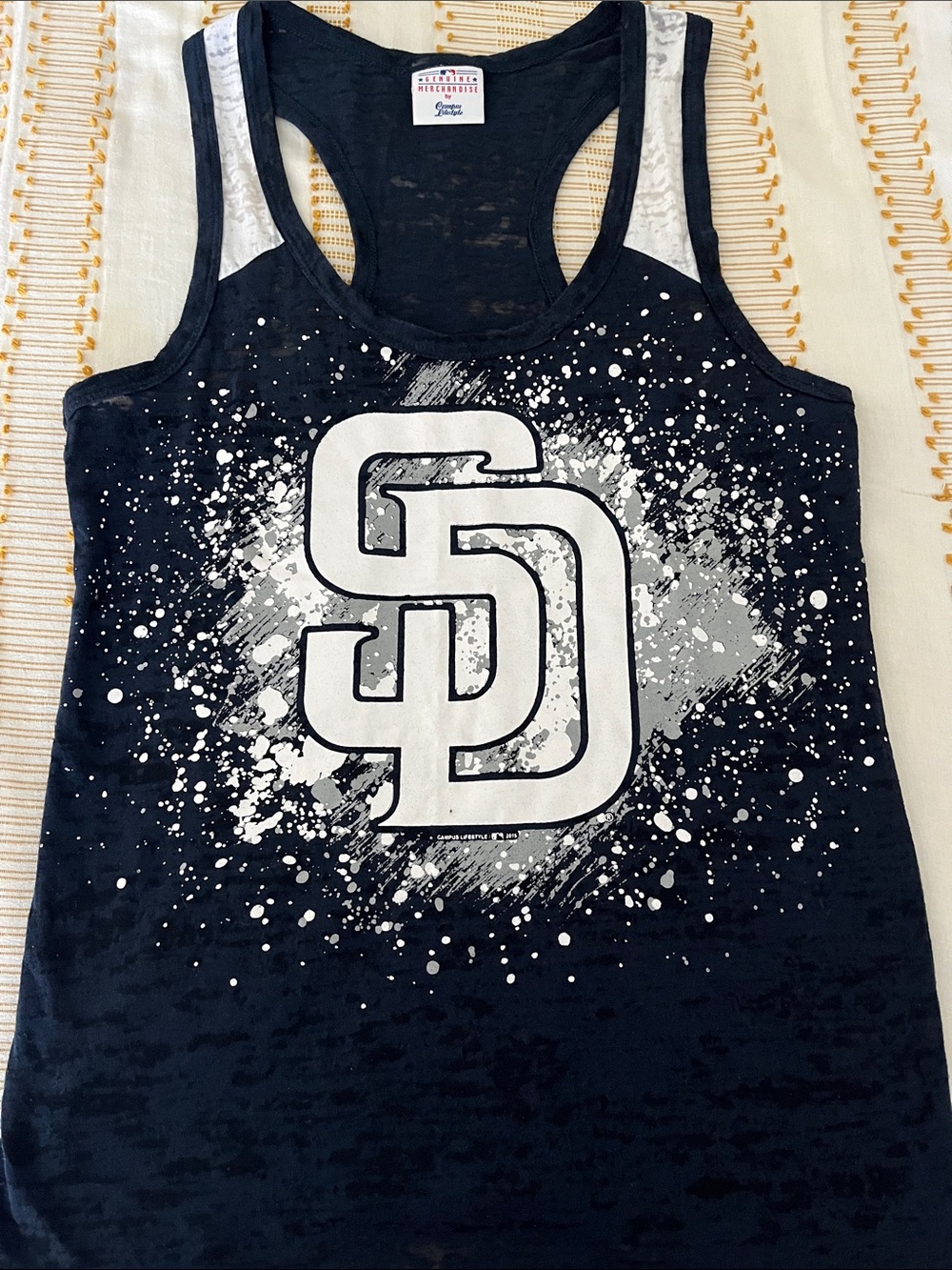 SD Padres Navy Racerback Tank Top